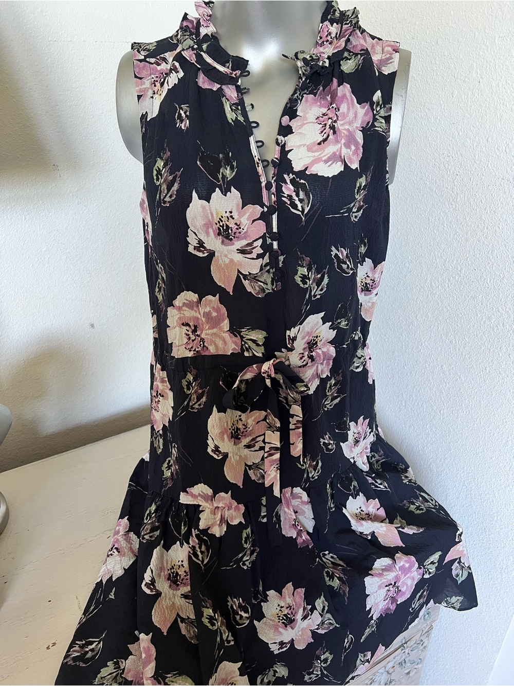 Rebecca Taylor Magnolia silk dress Blueberry NWT